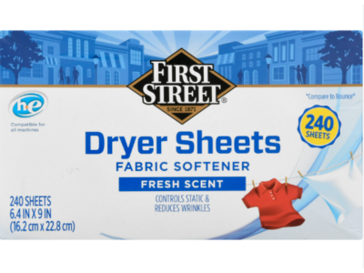First Street Dryer Sheets, Fresh Scent, 240 Count