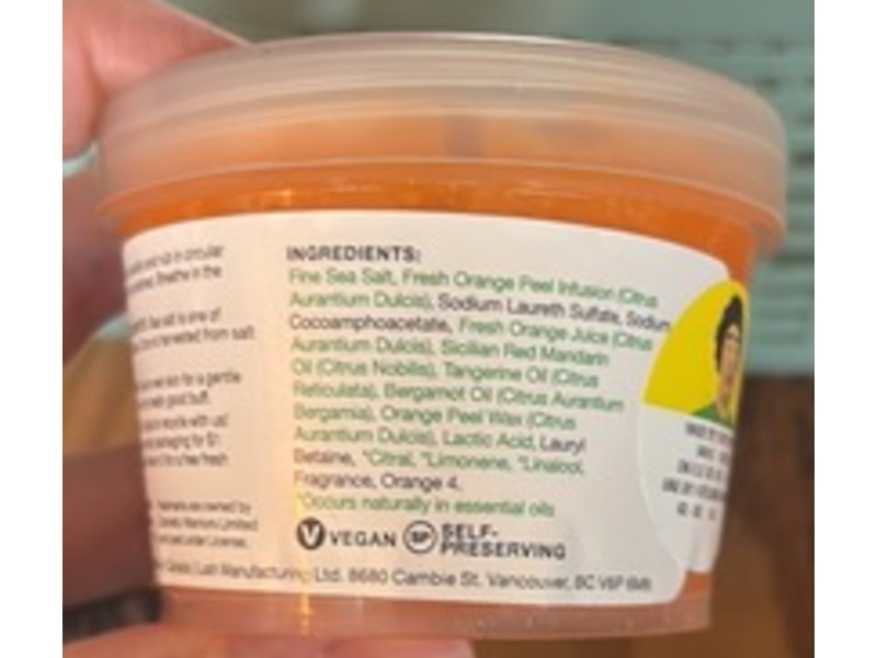 Lush Body Scrub, Orange, 4.5 oz/130 g