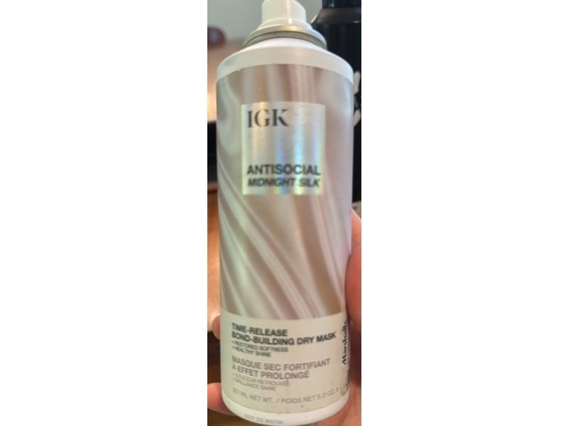 IGK Antisocial Midnight Silk Bond-Building Dry Hair Mask, 5.0 oz/187 mL