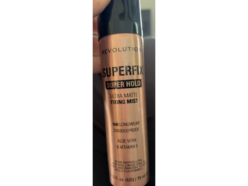 Revolution Superfix Ultra Matte Fixing Mist, Super Hold, Aloe Vera & Vitamin E, 2.53 fl oz/75 mL
