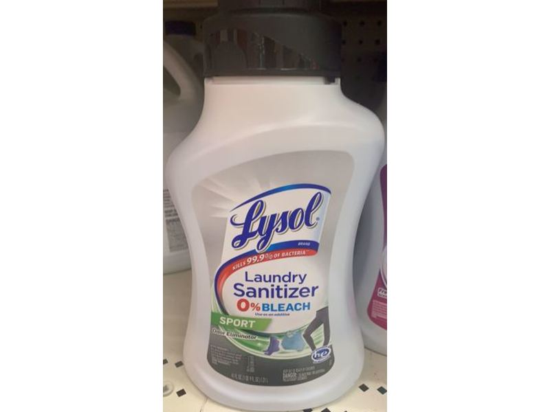 Lysol Laundry Sanitizer, 0% Bleach, Sport, 41 fl oz/1.21 L