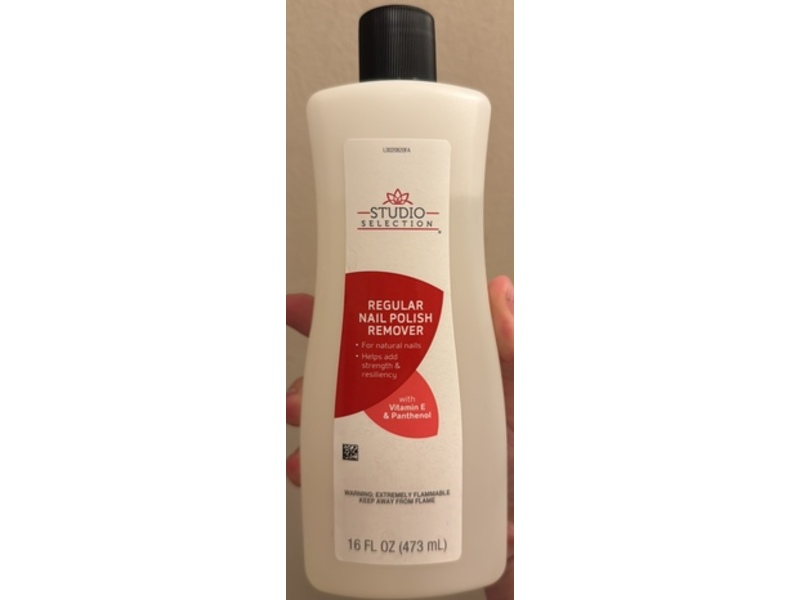 Studio Selection Regular Nail Polish Remover, Vitamin E & Panthenol, 16 fl oz/473 mL