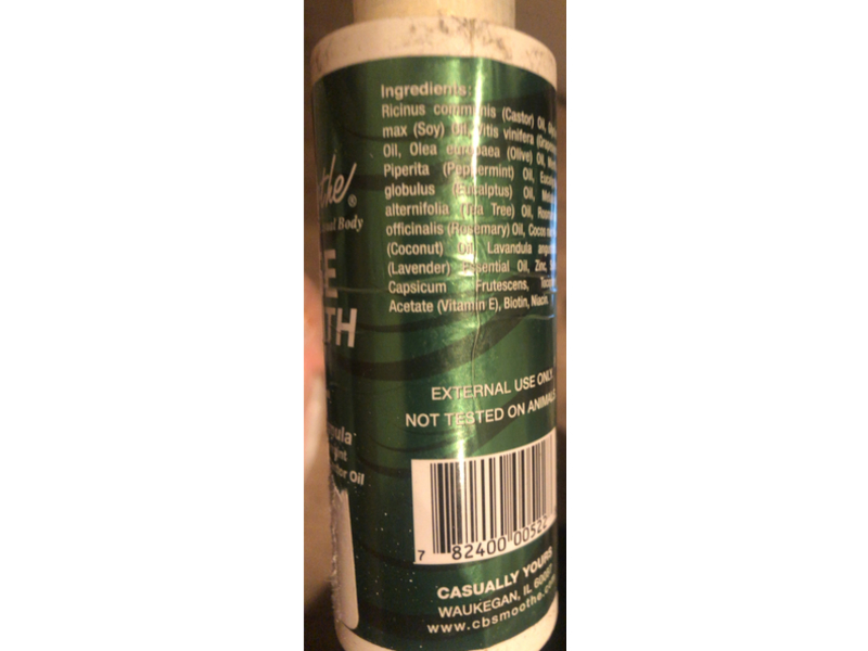 CB Smoothe Edge Growth Oil, Tea Tree, Peppermint & Jamaican Black Castor Oil, 4 oz/116 mL