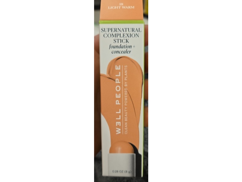 Well People Supernatural Complexion Stick Foundation + Concealer, 18 Light Warm, 0.28 oz/8 g