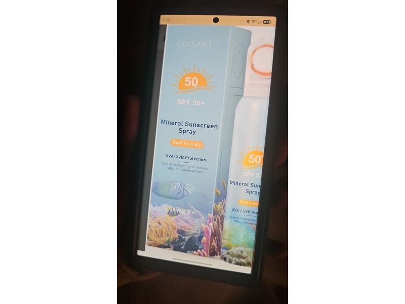 Onsart Mineral Sunscreen Spray, SPF 50+, 6.76 fl oz/200 mL