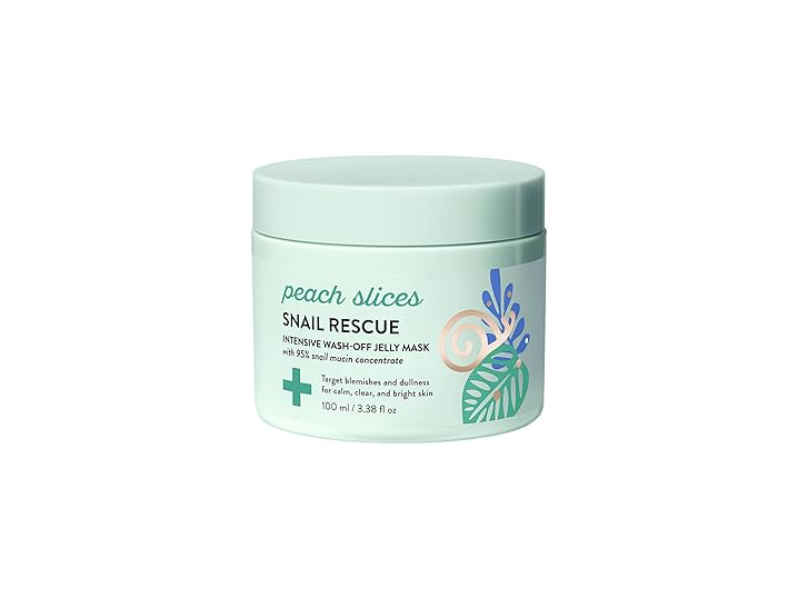 Peach & Lily Peach Slices Intensive Wash-Off Mask, Snail Rescue, 3.38 fl oz/100 mL