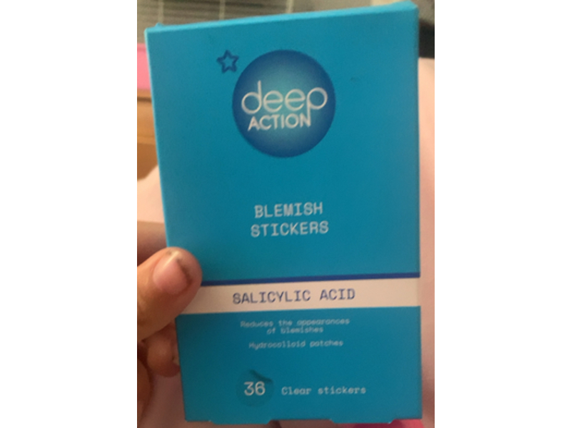Deep Action Blemish Stickers Hydrocolloid Patches, Salicylic Acid, 36 Count