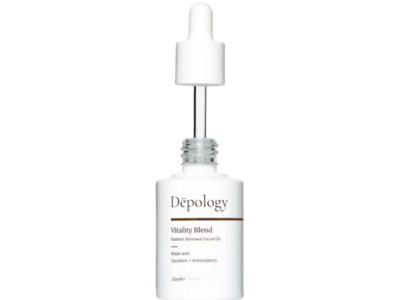 Depology Vitality Blend Radiant Renewal Facial Oil, Squalane + Antioxidants, 1 fl oz/30 mL