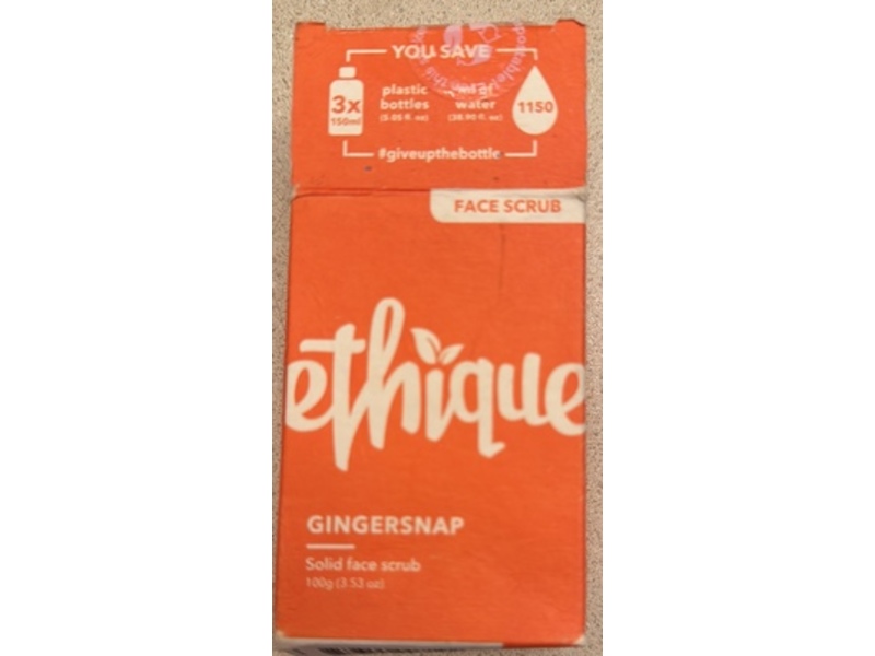 Ethique Solid Face Scrub, Gingersnap, 3.53 oz/100 g