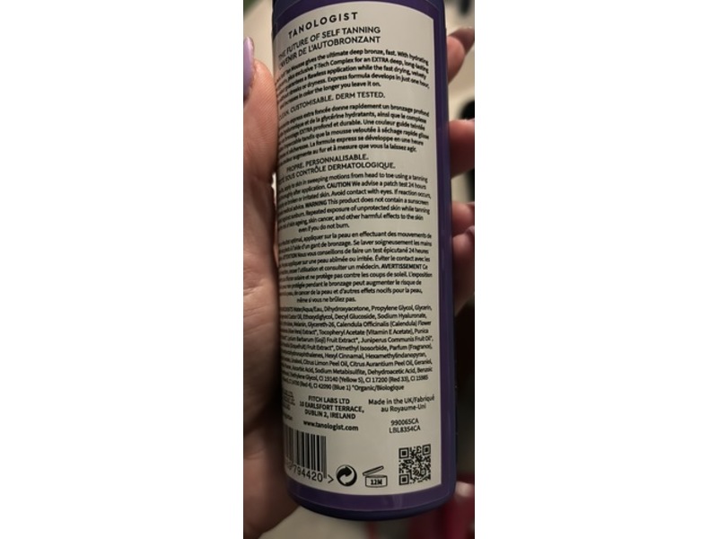 Tanologist Self Tan Mousse, Extra Dark, 6.76 fl oz/200 mL