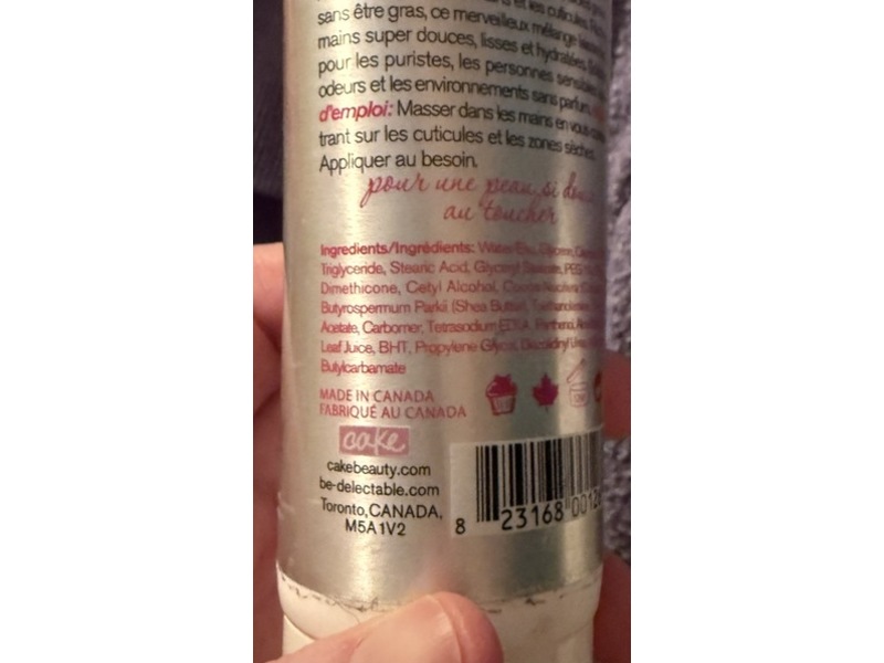 Delectable Ultra Nourishing Hand Cream, Unscented, 4 fl oz/118 mL