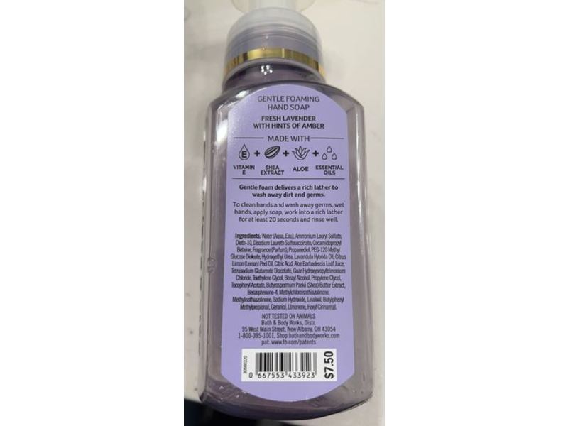 Bath & Body Works Gentle Foaming Hand Soap, French Lavender, 8.75 fl oz/259 mL