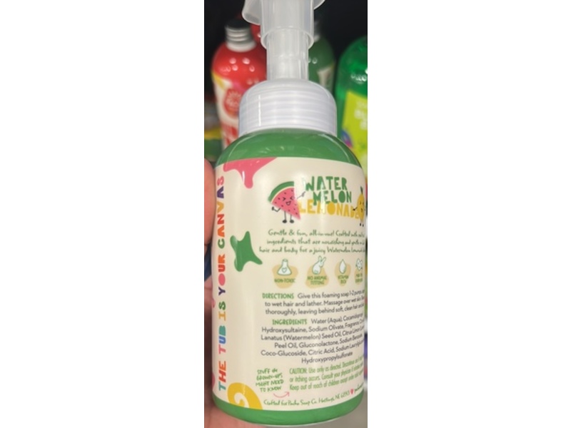 Pacha Soap Co Kids 2 In 1 Foaming Shampoo & Body Wash, Watermelon Lemonade, 12 fl oz/354 mL