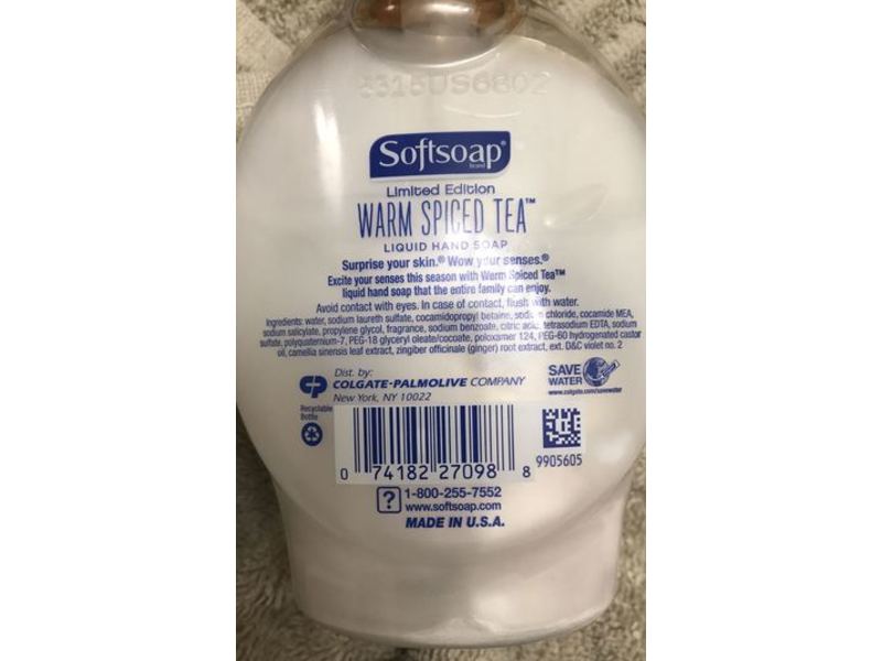 Softsoap Warmed Spiced Tea Liquid Hand Soap, 7.5 fl oz/221 mL