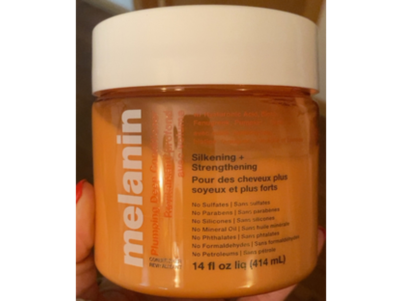Melanin Haircare Silkening + Strengthening Plumping Deep Conditioner, 14 fl oz/414 mL