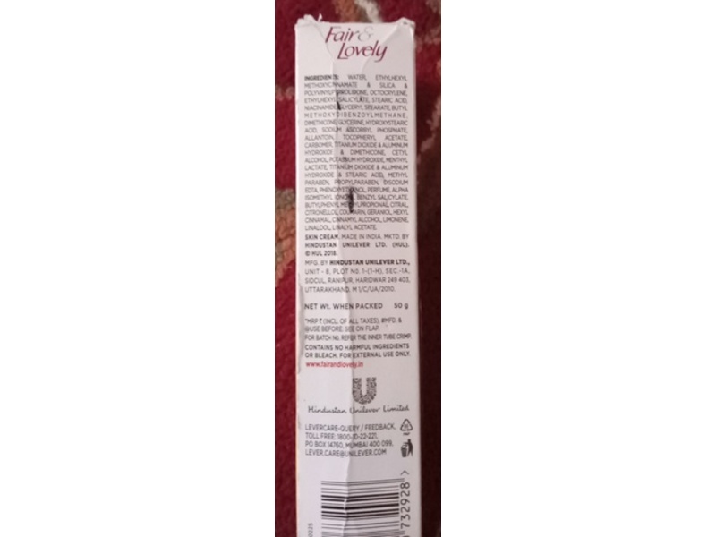 Fair And Lovely Sun Protect Skin Cream, SPF 30, 50 g