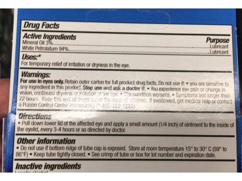 Walgreens Pm Lubricant Eye Ointment, Preservative Free, 0.125 oz/3.5 g