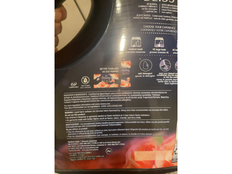 Downy Bliss Liquid Fabric Softener, Sparkling Amber & Rose, 150 Loads, 101 fl oz