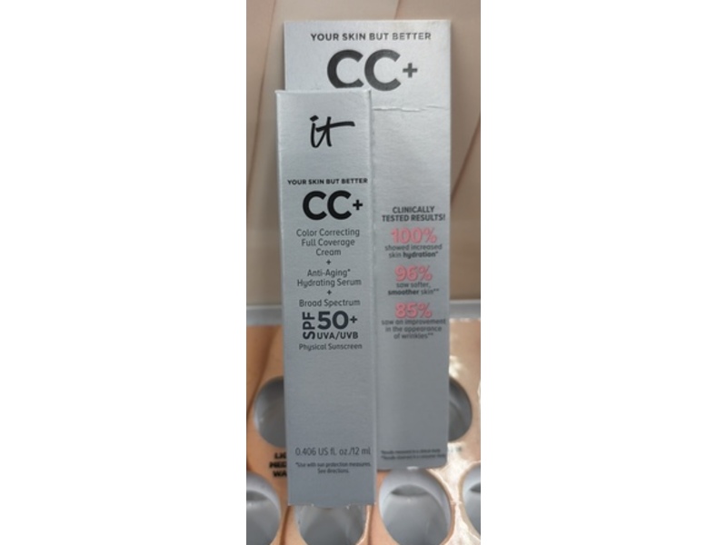 It Cosmetics CC+ Cream, SPF 50+, 20 N Tan Rich, 0.406 fl oz/12 mL