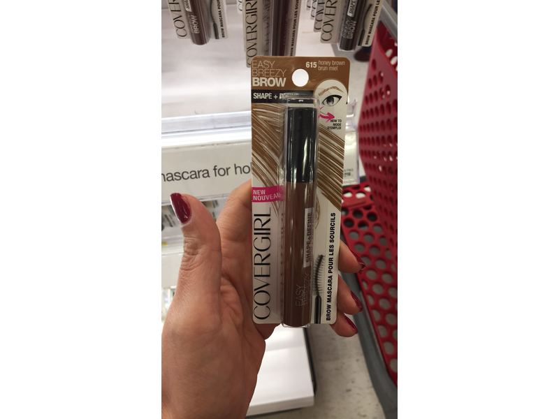 CoverGirl Easy Breezy Brow Shape + Define Brow Mascara, 615 Honey Brown, 3 fl oz/9 mL