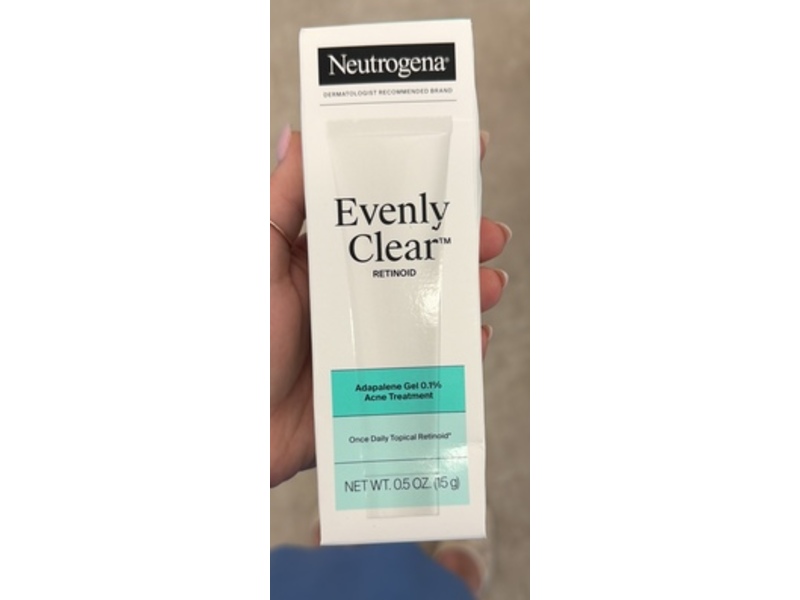 Neutrogena Evenly Clear Retinoid Acne Treatment, Adapalene Gel 0.1%, 0.5 oz/15 g