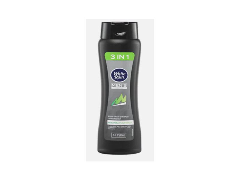 White Rain Men's Collection, 3 in 1 Body Wash-Shampoo-Conditioner, Mountain Spring, 15 fl oz/443 mL