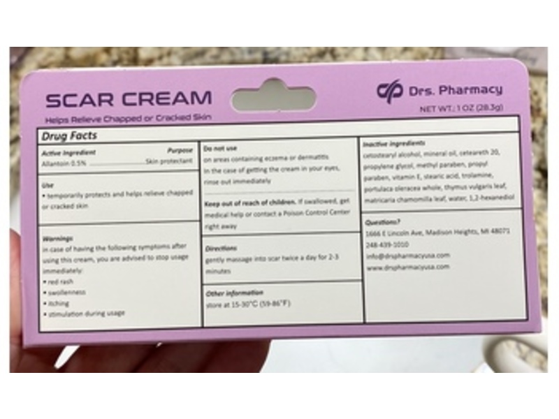 Drs. Pharmacy Scar Cream, 1 oz/28.3 g