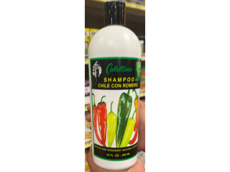 Cabellina Chile Con Romero Shampoo, Pepper & Rosemary Natural Extract, 32 fl oz/960 mL