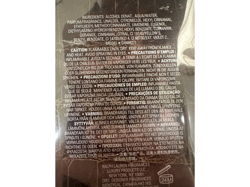 Ralph Lauren Eau De Toilette, Safari, 4.2 fl oz/125 mL