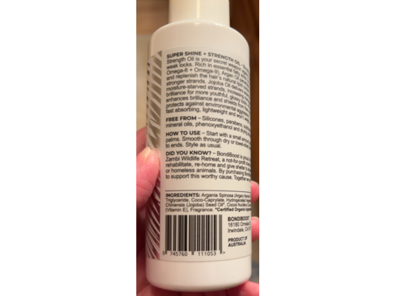 BondiBoost Super Shine + Strength Oil, 4.23 fl oz/125 mL