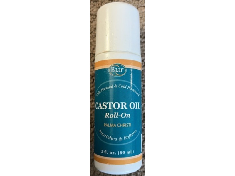 Baar Castor Oil Roll-On, 3 fl oz/89 mL