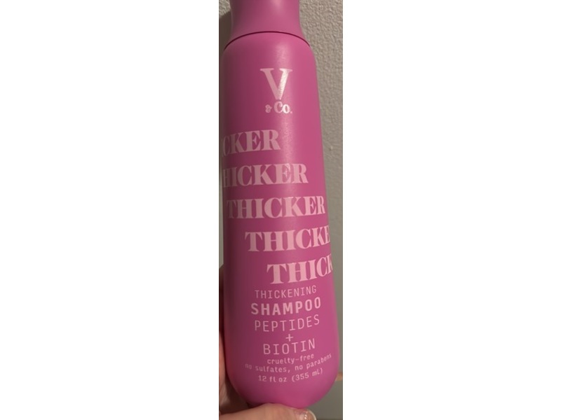 V&Co. Thickening Shampoo, Peptides + Biotin, 12 fl oz/355 mL