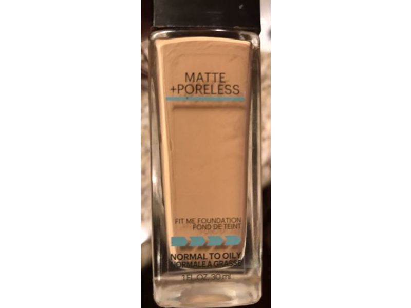 Maybelline Fit Me Matte + Poreless Foundation, 125 Nude Beige, 1 fl oz/30 mL