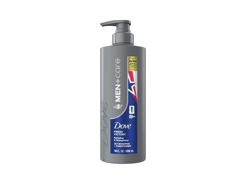 Dove Men+ Care Fresh Victory 2 In 1 Shampoo+Conditioner, 18 fl oz/532 mL