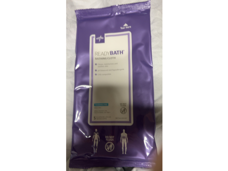 Medline Readybath Bathing Cloth, 5 Count