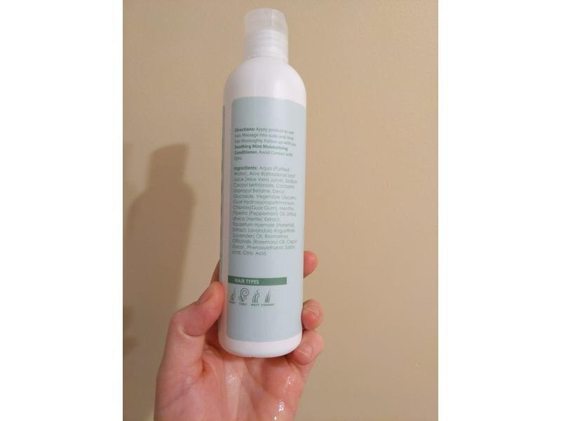 Inahsi Naturals Soothing Mint Sulfate-Free Gentle Cleansing Shampoo, 8 fl oz/237 mL
