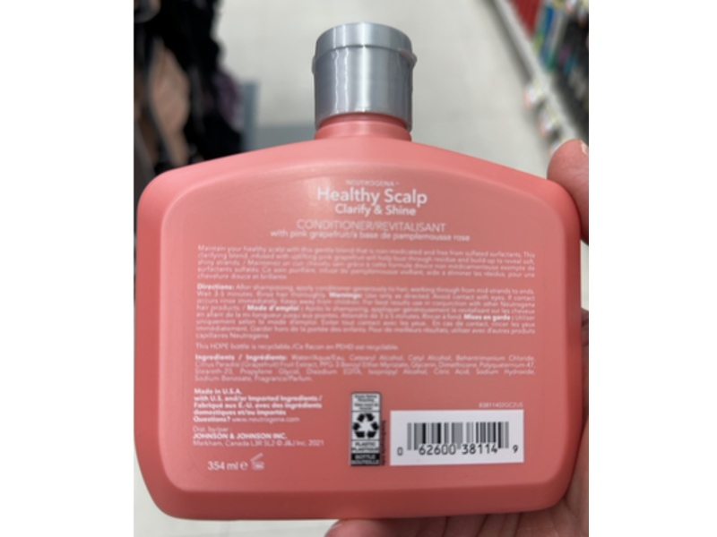 Neutrogena Healthy Scalp Clarify & Shine Conditioner, Pink Grapefruit, 12 fl oz