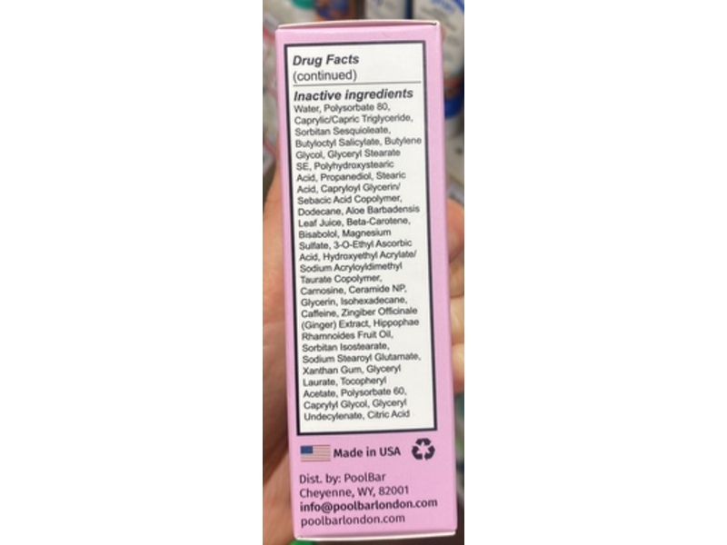 PoolBar London Not Just A Pretty Face Hydrating Mineral Cream, SPF 50, 1.7 fl oz/50 mL