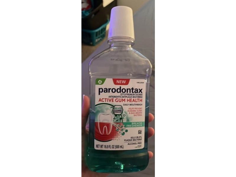 Parodontax Active Gum Health Daily Mouthwash, Breath Freshener, 16.9 fl oz/500 mL
