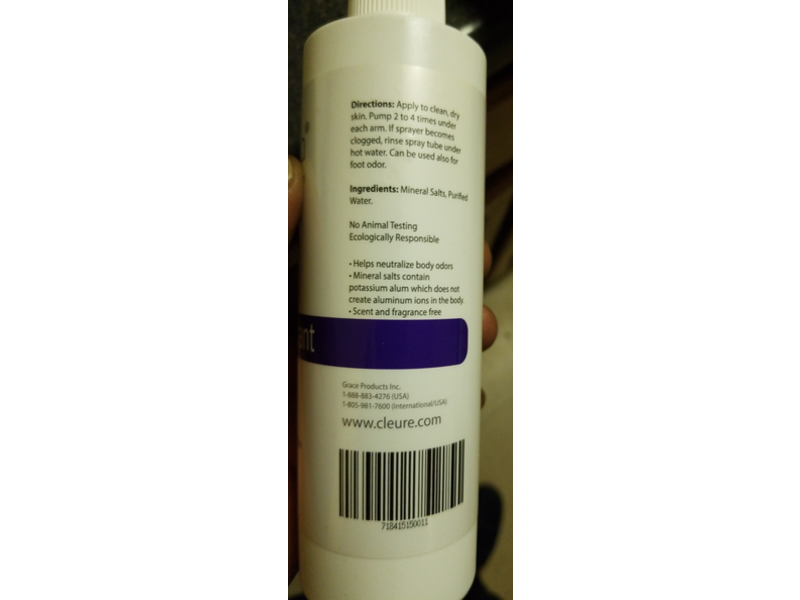 Cleure Spray Deodorant, 8 fl oz/237 mL