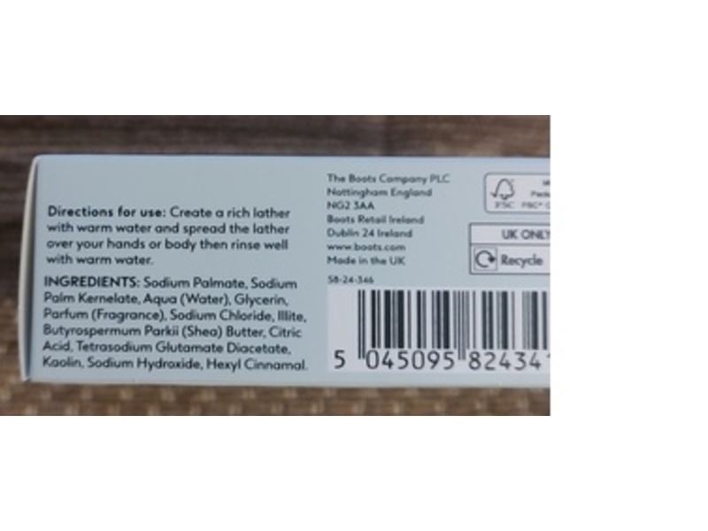 Boots Natural Collection Hand & Body Bar, Wild Wood, 100 g