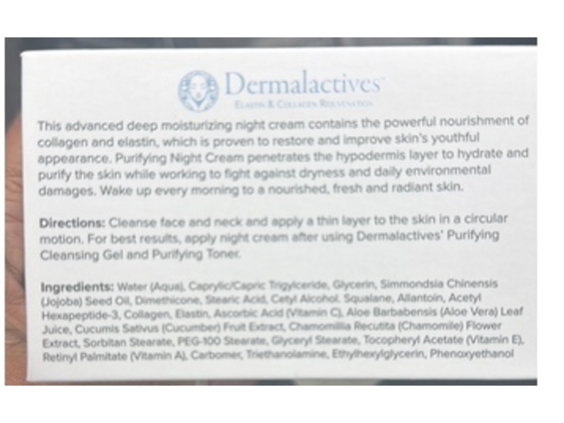 Dermalactives Purifying Night Cream,1.70 oz/ 50 mL