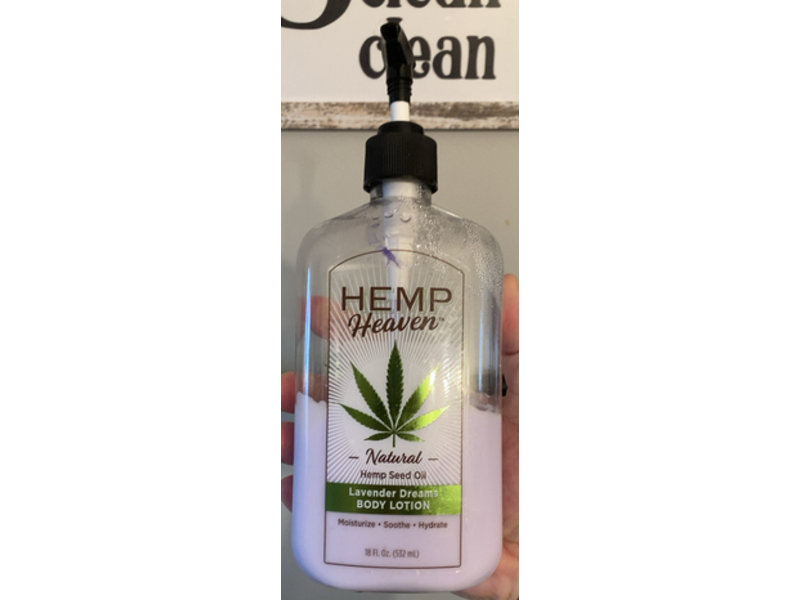Hemp Heaven Natural Hemp Seed Oil Body Lotion, Lavender Dreams, 18 fl oz/532 mL