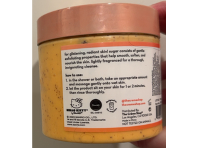 The Creme Shop x Hello Kitty Limited Edition 2 - In - 1 Fusion Body Scrub, Caramel Pumpkin Latte, 14.1 oz/400 g