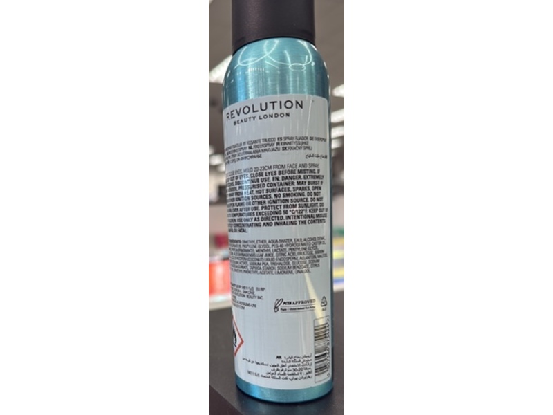 Revolution Superfix Hydra Cool Dewy Fixing Mist, Hyaluronic Acid & Coconut Water, 5.07 fl oz