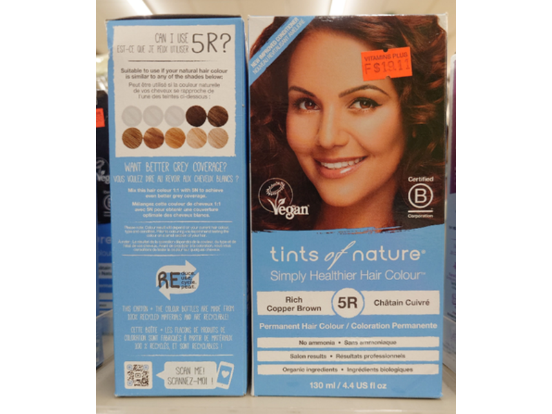 Tints of Nature Permanent Hair Colour, 5R Rich Copper Brown, 4.4 fl oz/130 mL