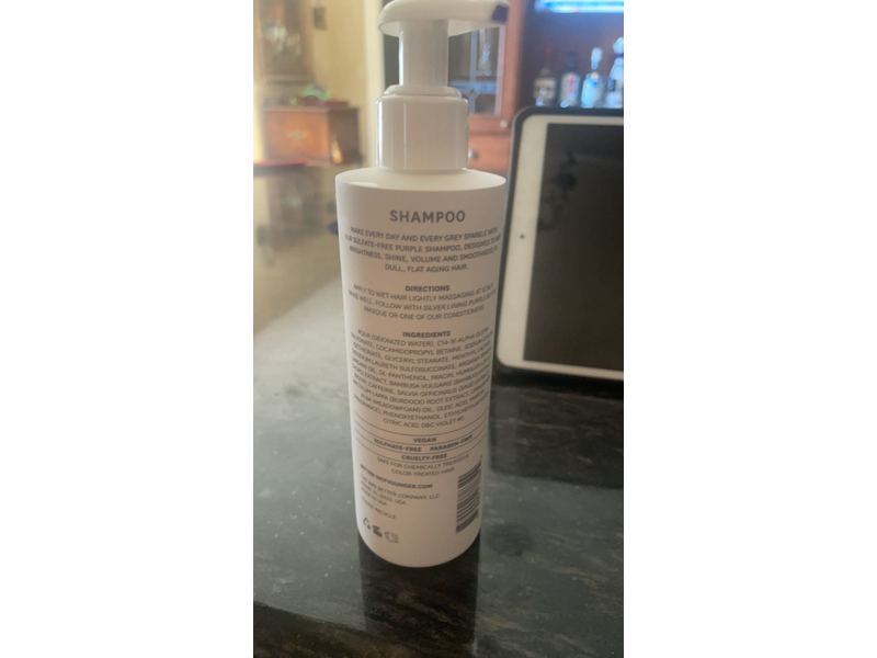 Better Not Younger Silver Lining Purple Brightening, Volumizing, Strengthening Shampoo for Grey & White Hair, 8.4 Fl Oz
