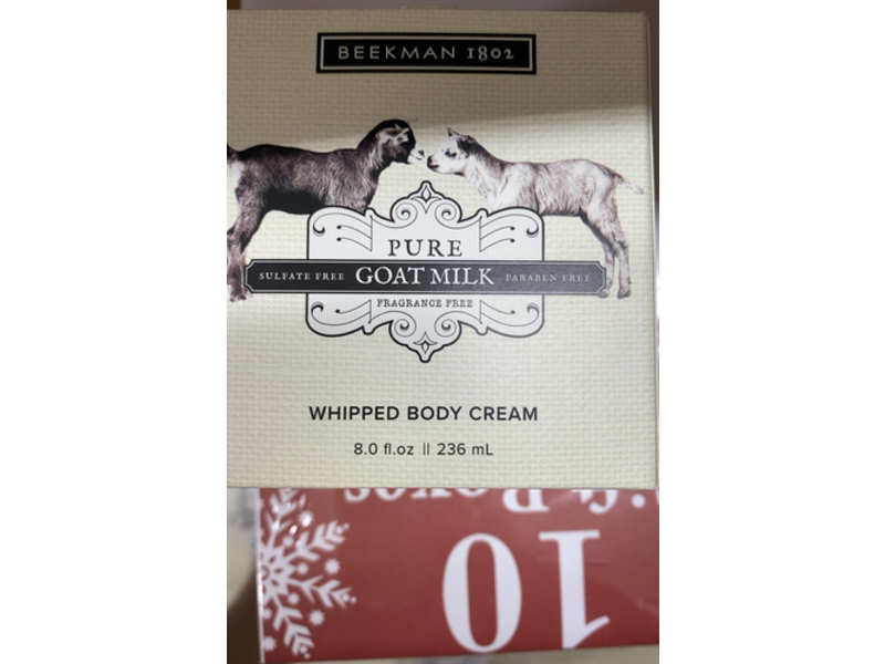 Beekman 1802 Pure Goat Milk Whipped Body Cream, 8.0 fl oz/236 mL