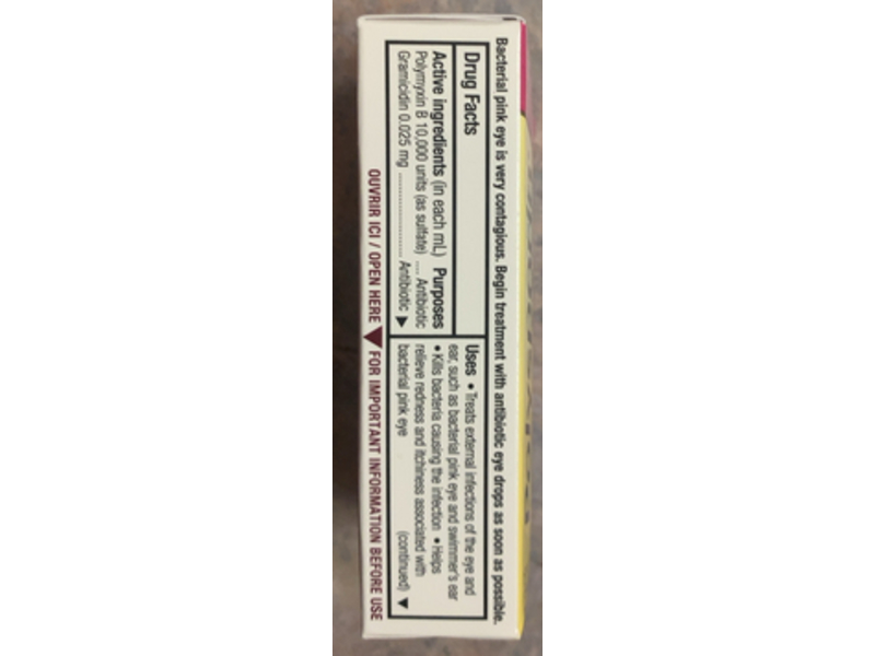 Polysporin Antibiotic Eye Drop, 15 mL