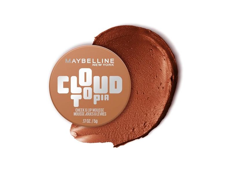 Maybelline New York Cloudtopia Lip & Cheek Mousse, 12 Toasted Sky, 0.17oz/5 g